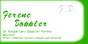 ferenc doppler business card